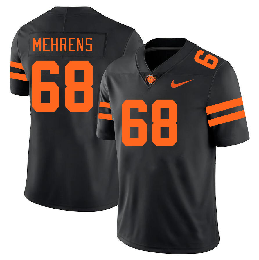 Men-Youth #68 Tanner Mehrens Princeton Tigers 2023 College Football Jerseys Stitched-Black